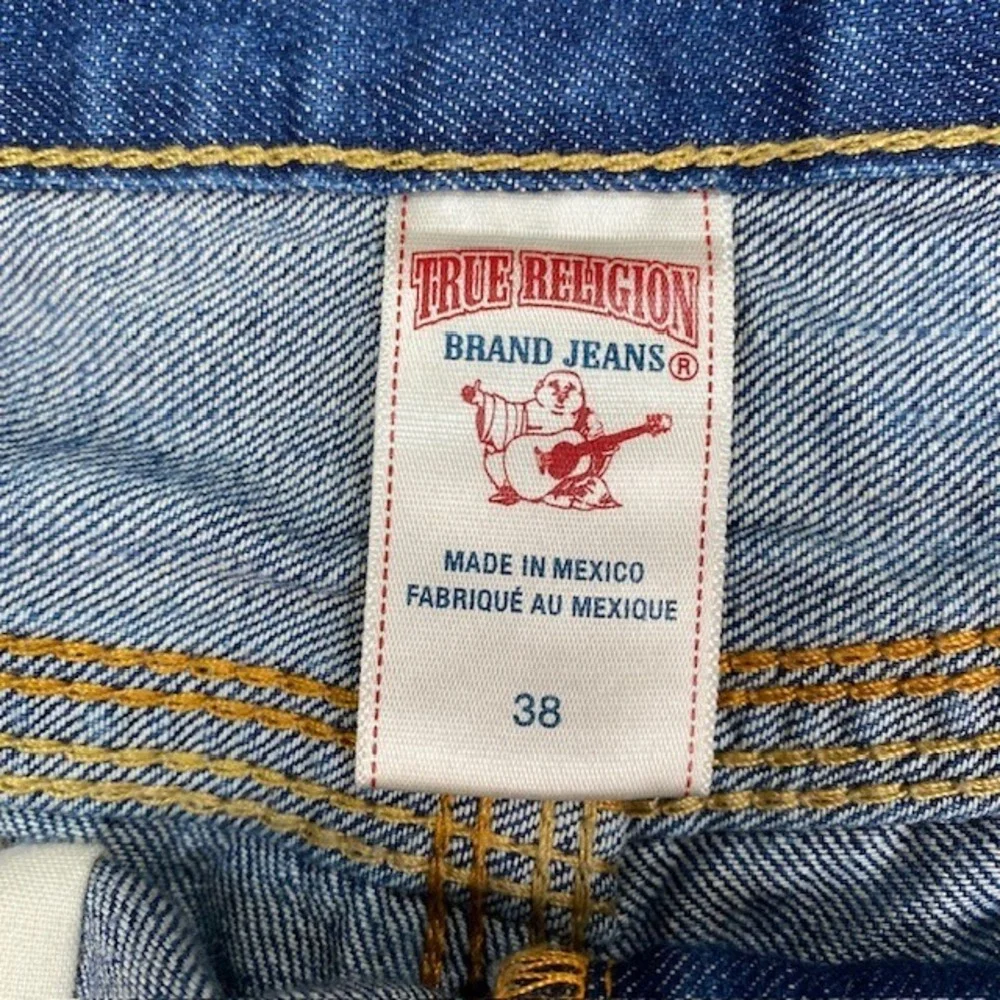 True Religion Straight Old Multi QT‎ Mens Blue Denim Jeans Size 38